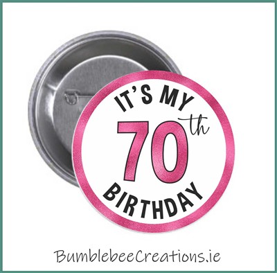 Foil Pink Birthday Badge